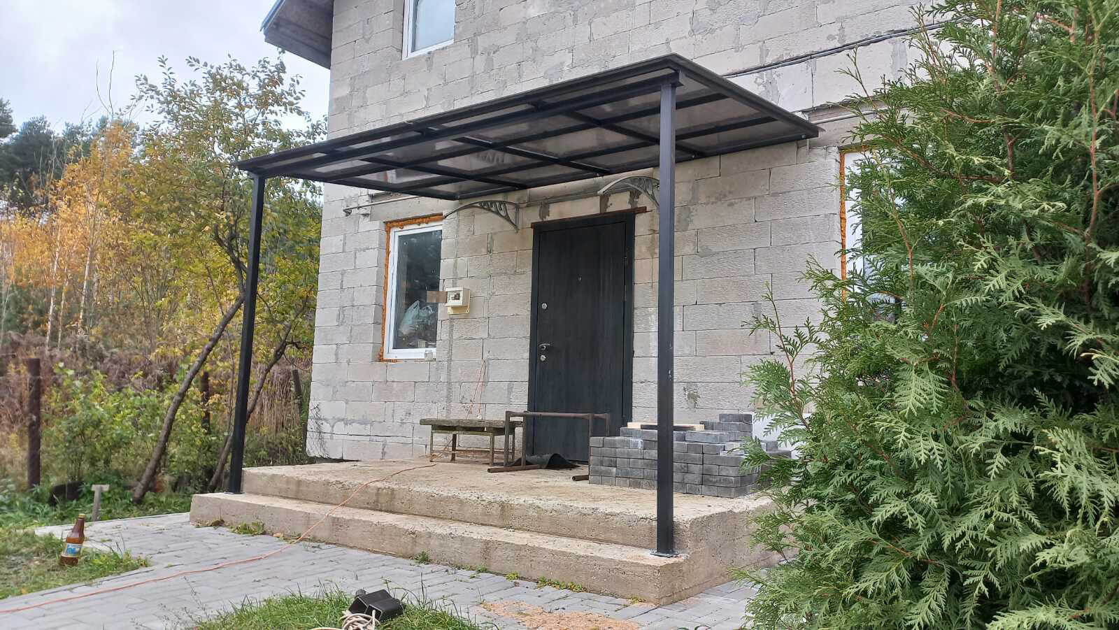 металлический навес 4